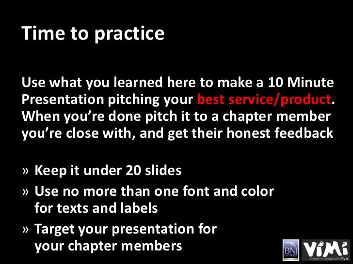 10 minute presentation basics