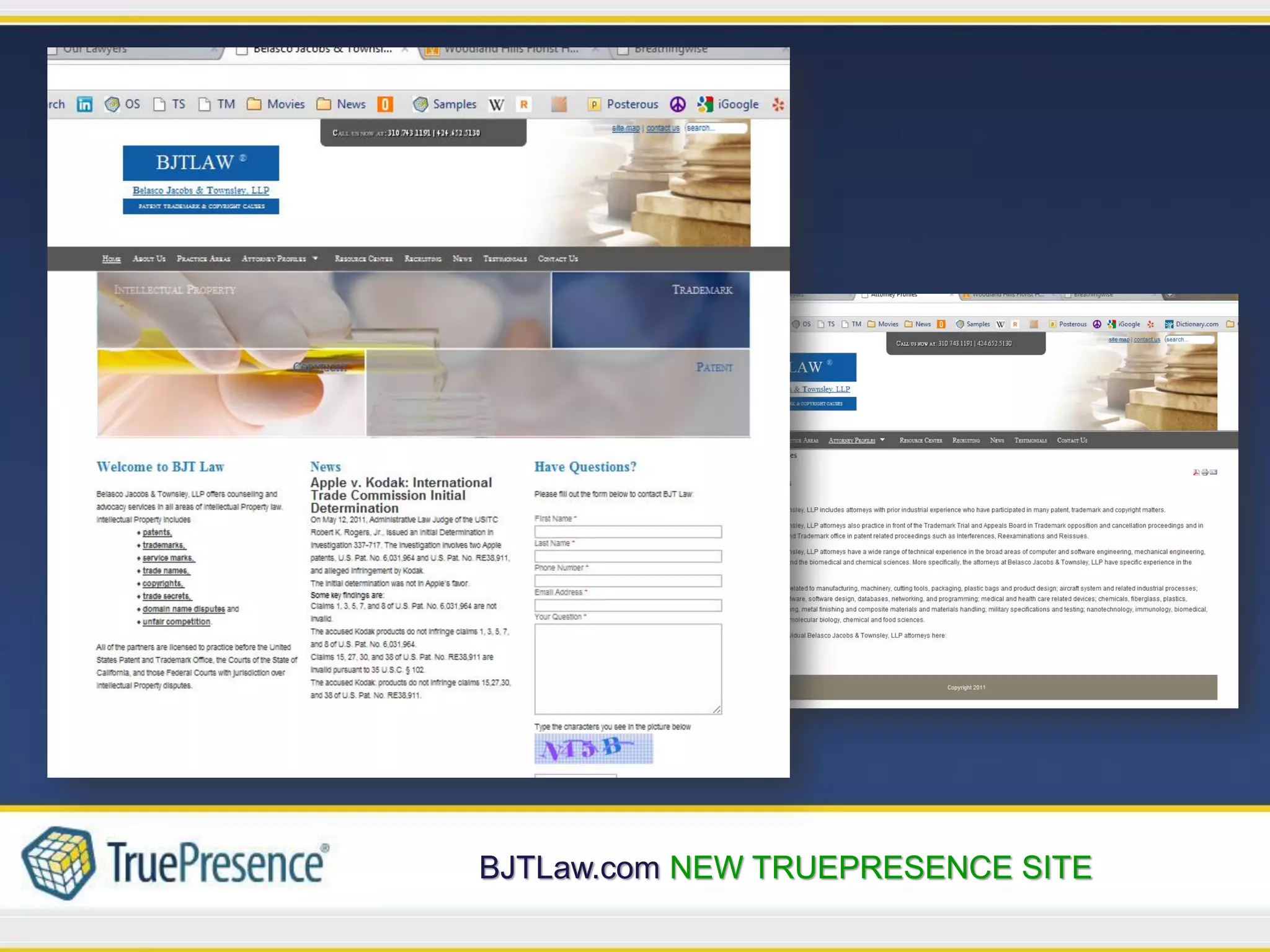 BJTLaw.com NEW TRUEPRESENCE SITE
 