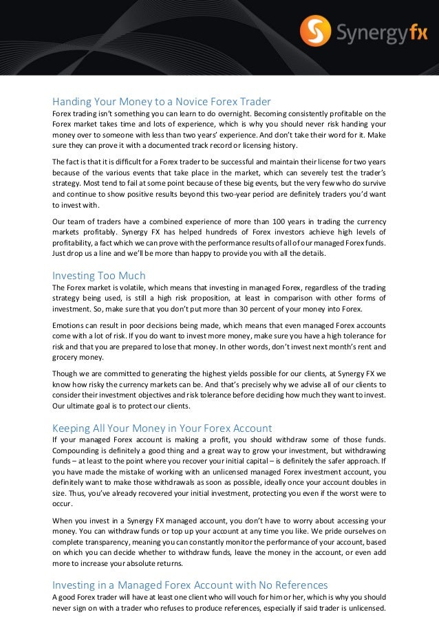 Are You Making These 10 Managed Forex Investing Mistakes - 