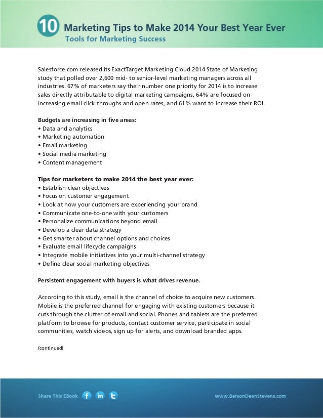 10 marketing tips to make 2014 your best year ever 10 marketing tips to make 2014 your best year ever