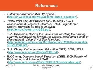 Outcomes Based Education for Higher Education | PPT