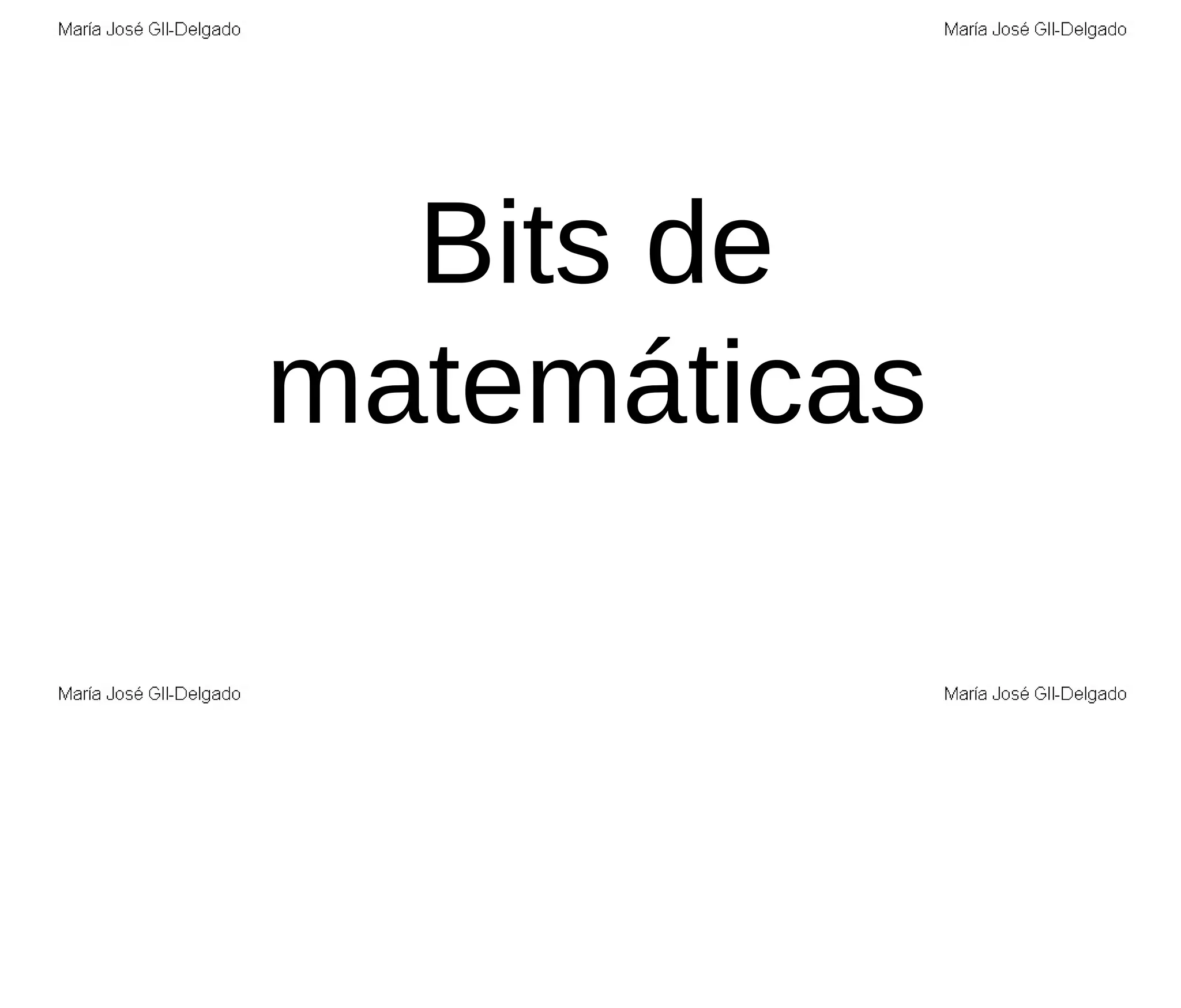 Bits de matemáticas 
