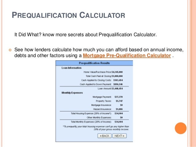 prequalify home loan calculator prequalify home loan calculator