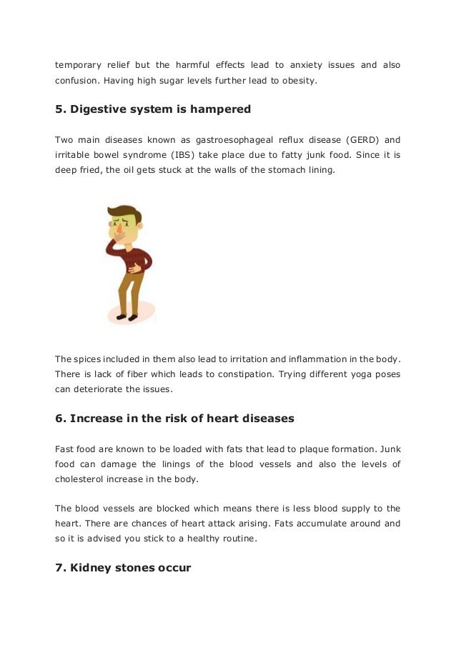 10 most common harmful effects of junk food
