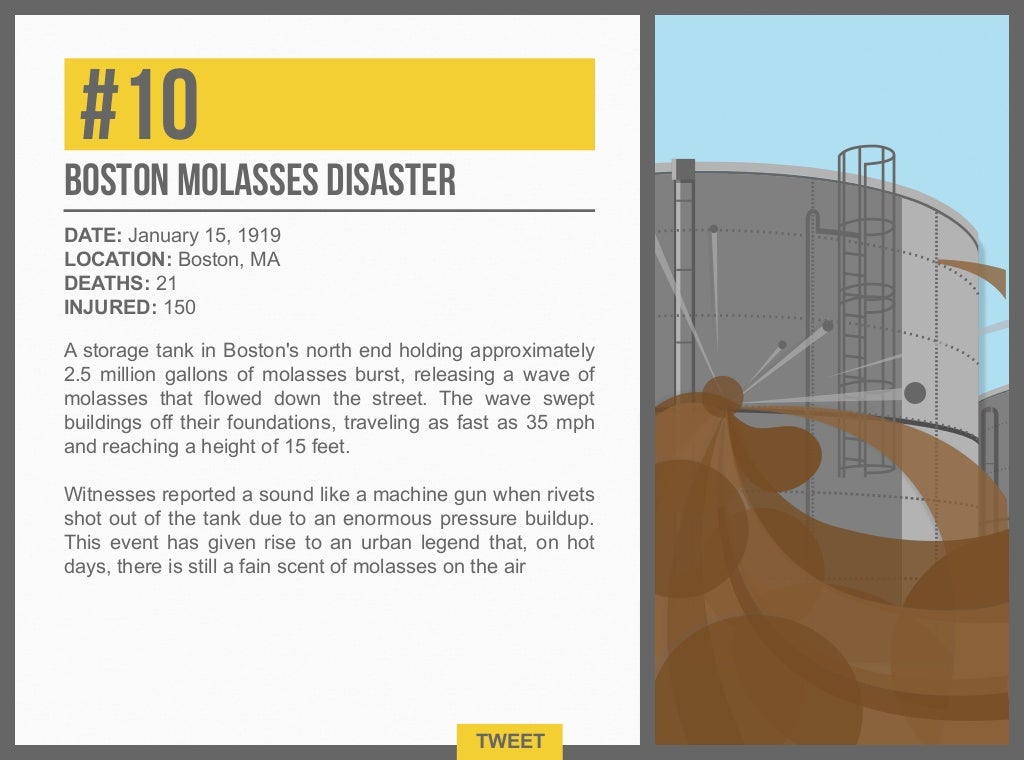 10 BOSTON MOLASSES DISASTER DATE