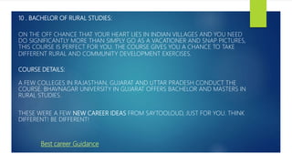 10 most unusual and interesting courses in india | PPTX