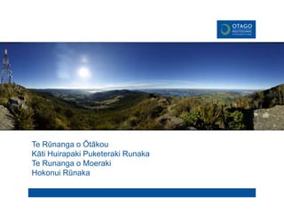 Te Rūnanga o Ōtākou<br />KātiHuirapakiPuketerakiRunaka<br />Te Runanga o Moeraki<br />HokonuiRūnaka<br />