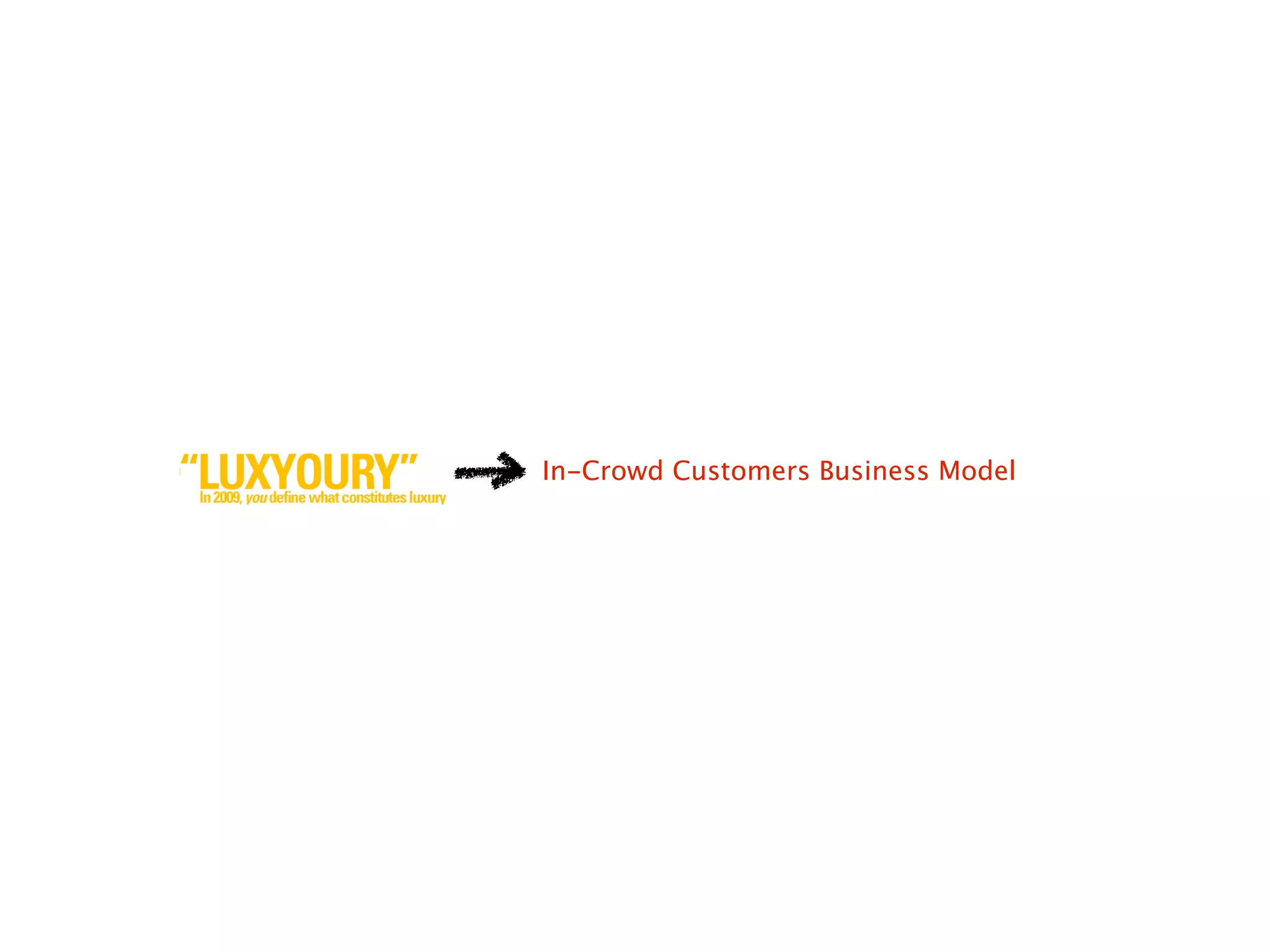 In-Crowd Customers Business Model
 