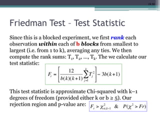 Friedman Test Ranking 10 Nonparamatric statistics | PPTX