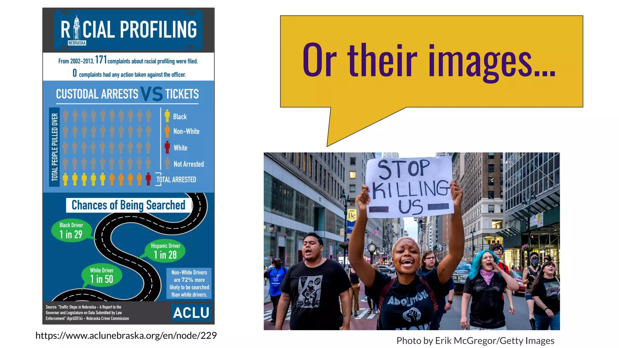 Or their images...
https://www.aclunebraska.org/en/node/229
Photo by Erik McGregor/Getty Images
 