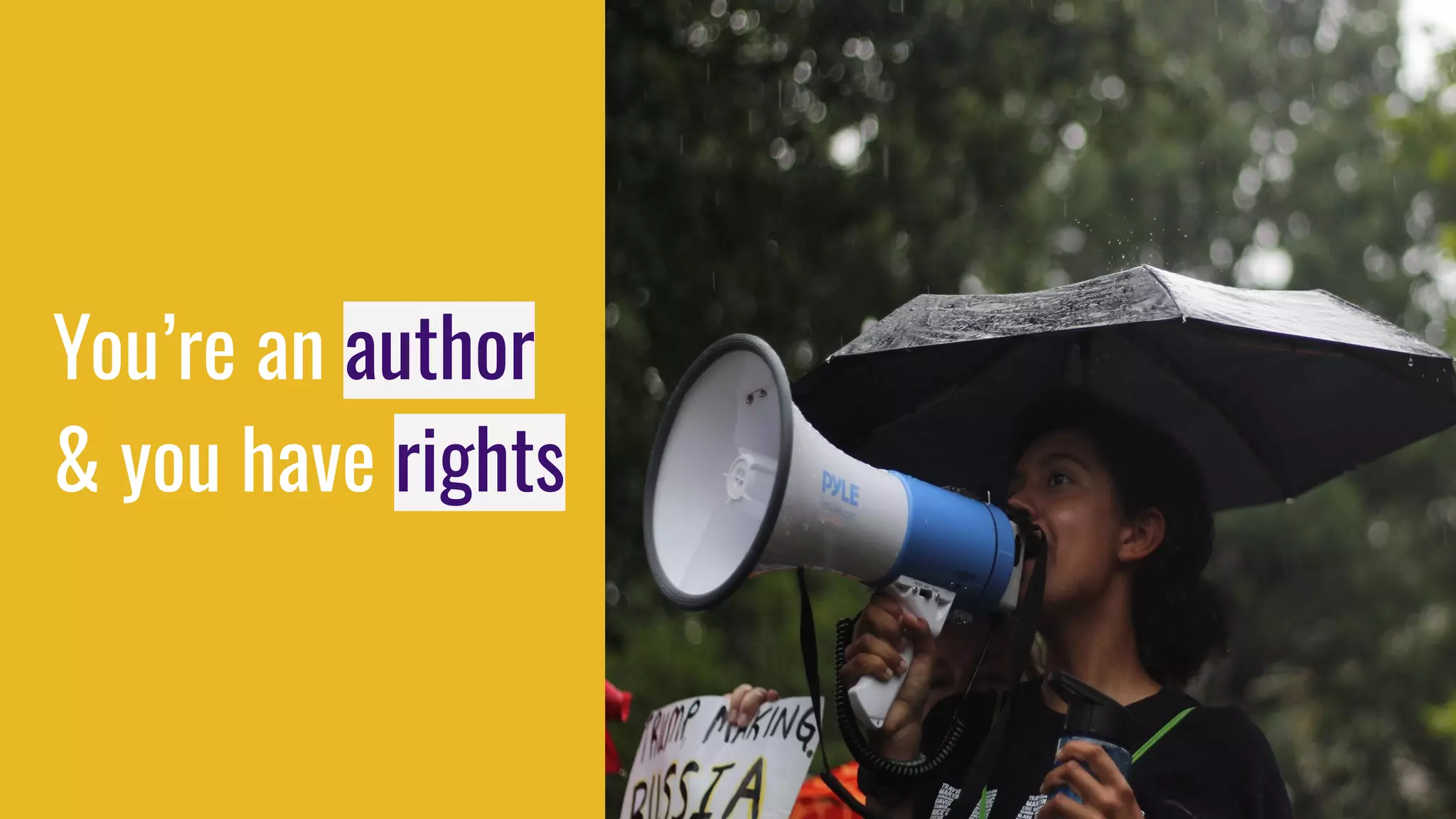 You’re an author
& you have rights
 