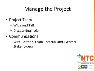 The CRM ProjectCreate a Successful EnvironmentDefine RequirementsEvaluate ProductsSelect a Partner