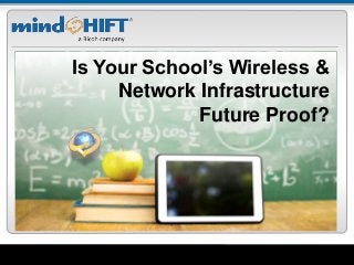 Delivering IT Peace of MindSM
Is Your School’s Wireless &
Network Infrastructure
Future Proof?
 