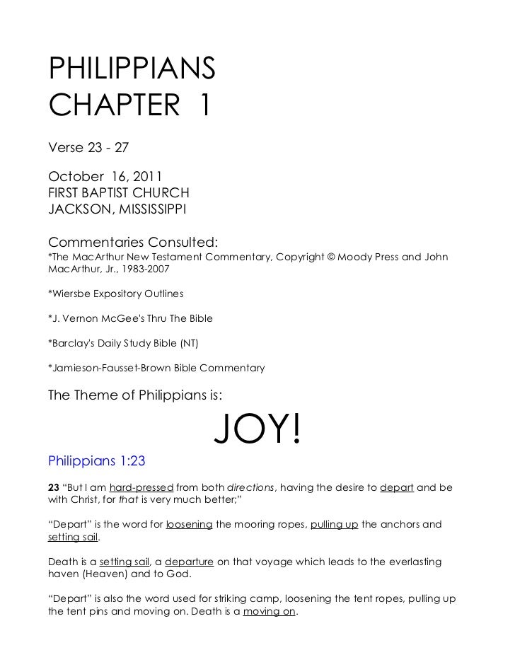 10 October 16 11 Philippians Chapter 1 Verse 23 27 10 October 16 11 Philippians Chapter 1 Verse 23 27