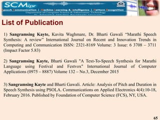 Text To Speech Synthesis System For Marathi Language Using ...