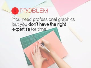 You need professional graphics
but you don’t have the right
expertise (or time)
PROBLEM!
 