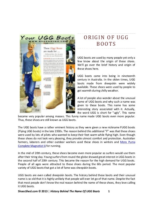 where did ugg boots originated