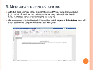 Cara mengubah word yang kertasnya tergabung