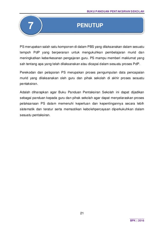 10 panduan pelaksanaan pentaksiran sekolah