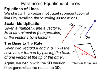10 parametric eequations of lines | PPT