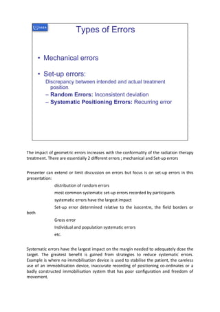 Patient set up and immobilisation in radiotherapy | PDF