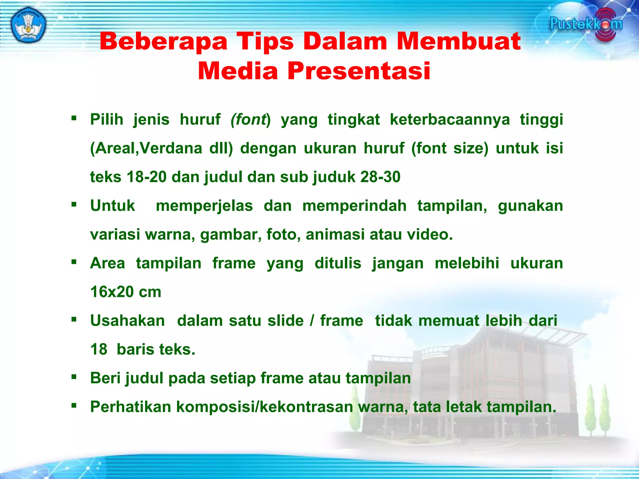 10 pembuatan media presentasi | PPT
