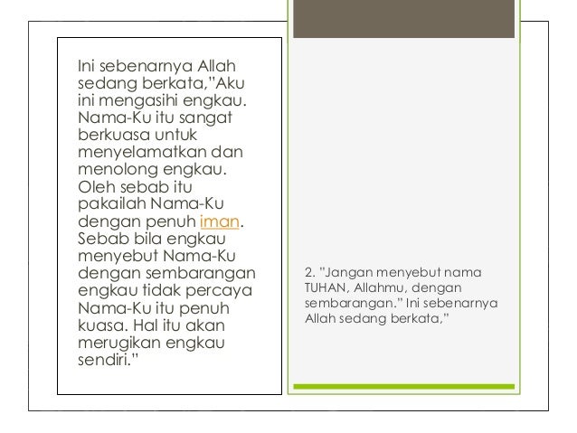 10 perintah allah