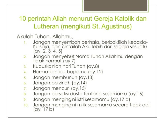 10 perintah allah