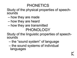 Comprehensive Overview of Phonetics and Phonology in Language Study | PPT