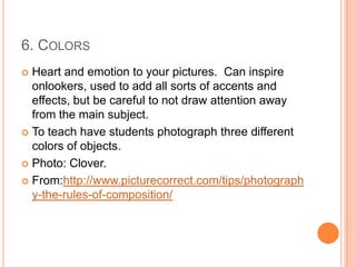 10 photographic rules of composition and framing | PPTX