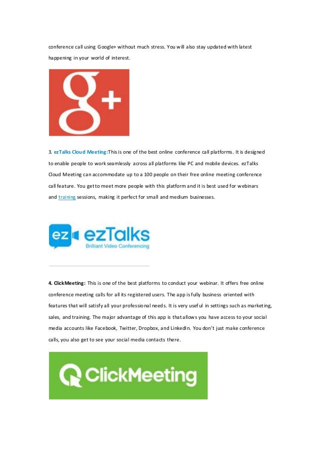 10 platforms for free online conference call