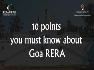 10 points must know about goa rera