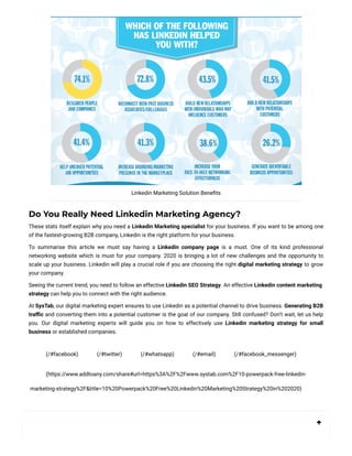 10 Powerpack Free Linkedin Marketing Strategy in 2020 by SysTab | PDF