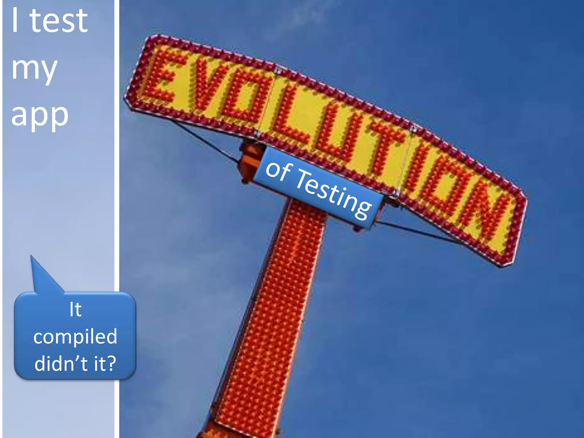 I test my appof TestingIt compiled didn’t it?