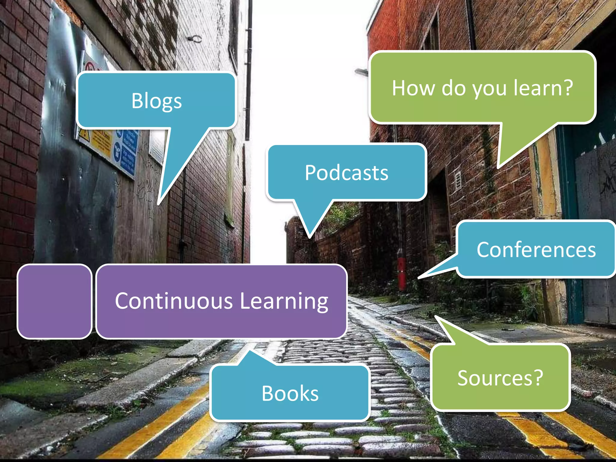 How do you learn?BlogsPodcastsConferencesContinuous LearningSources?Books