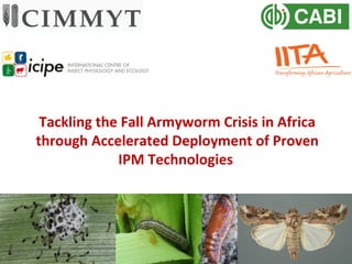 Tackling the Fall Armyworm Crisis in Africa
through Accelerated Deployment of Proven
IPM Technologies
 