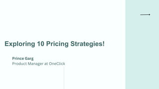 10 Pricing Strategies