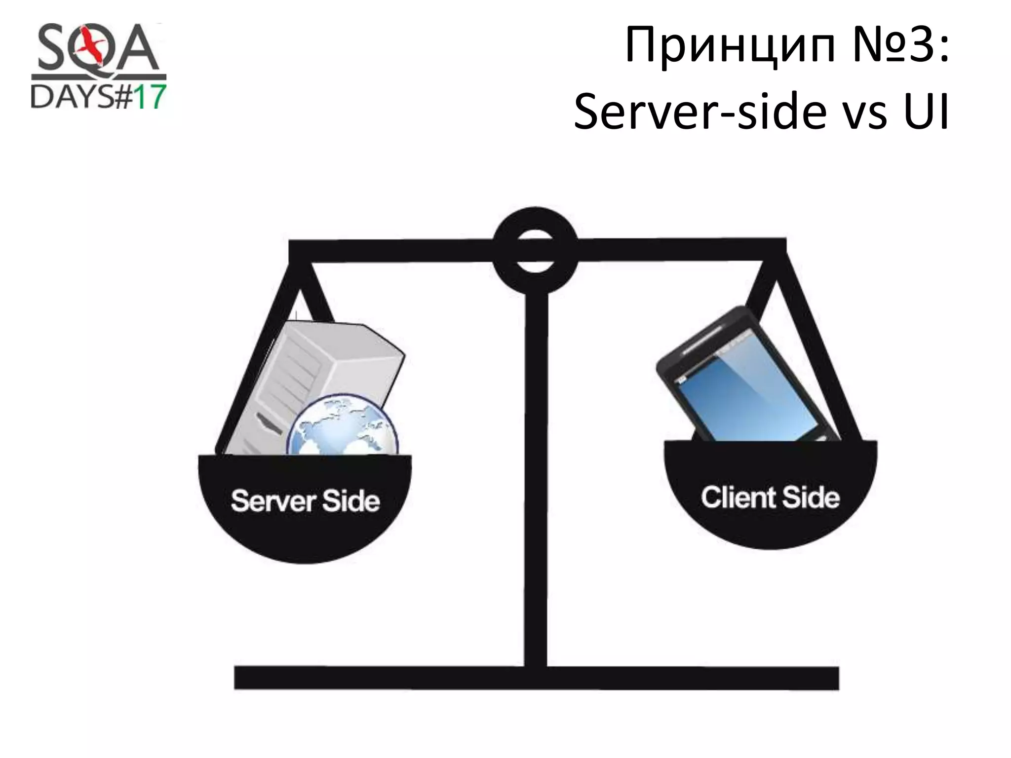 Принцип №3:
Server-side vs UI
 
