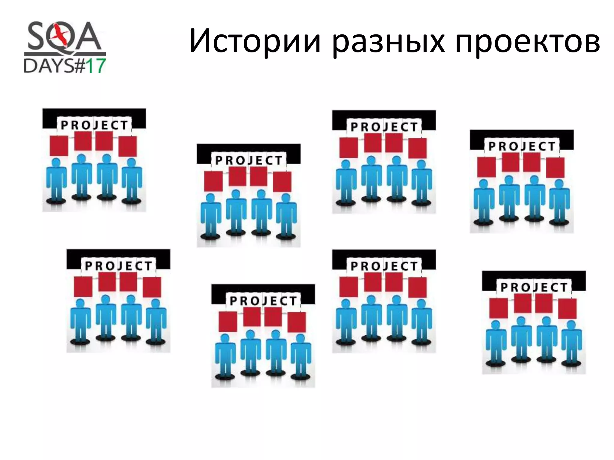 Истории разных проектов
 