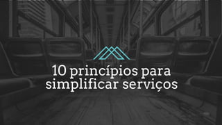 10 princípios para serviços