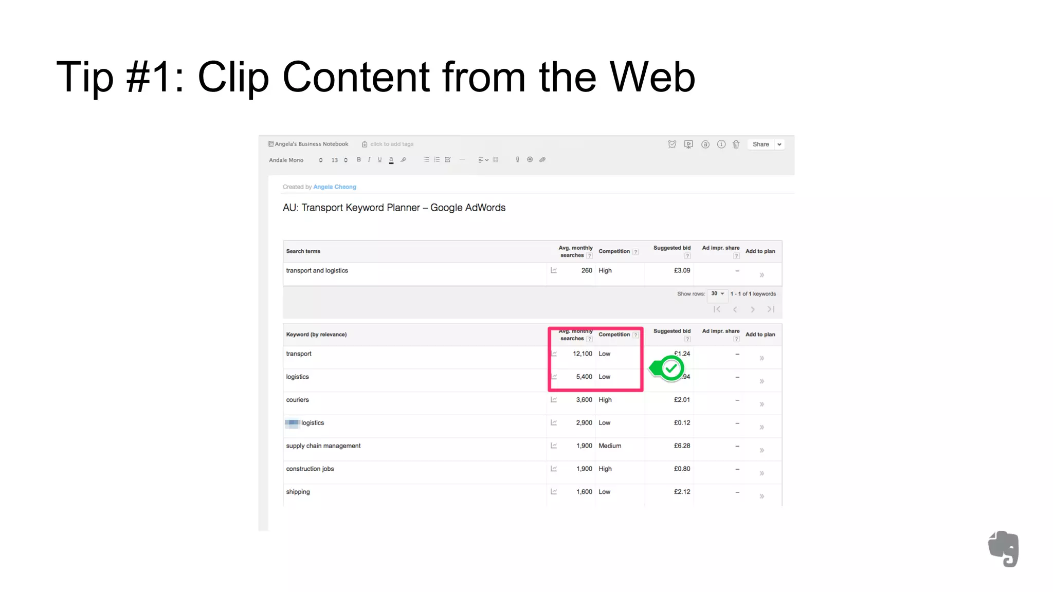 Tip #1: Clip Content from the Web
 