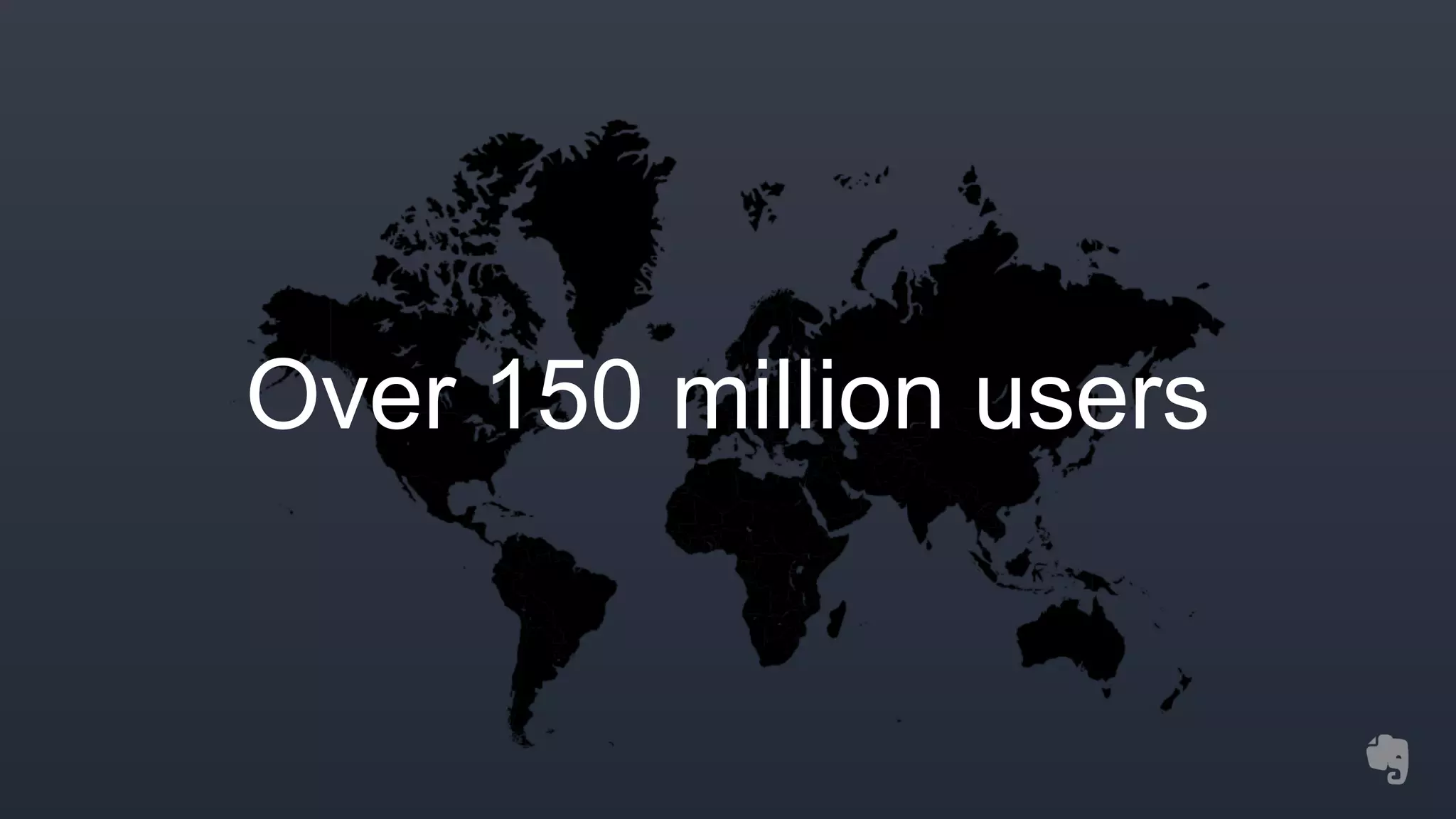 Over 150 million users
 