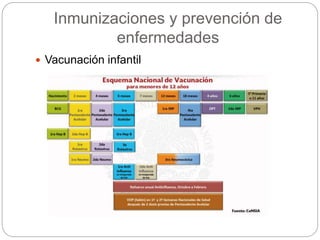 Inmunizaciones y prevención de
enfermedades
 Vacunación infantil
 