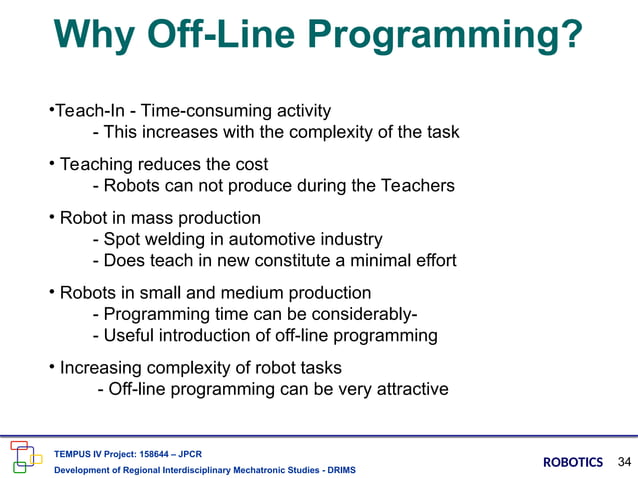 Programming in Robotics understanding basics | PPT