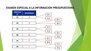 EXAMEN ESPECIAL A LA INFORMACIÓN PRESUPUESTARIA
D04
 