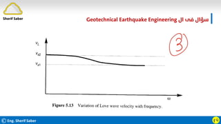 ©Eng. Sherif Saber ӻӵ
‫ال‬ ‫ﻓﻰ‬ ‫ﺳﺆال‬
Geotechnical Earthquake Engineering
Sherif Saber
 