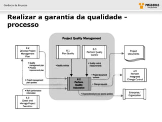 Gerência de Projetos




  Realizar a garantia da qualidade -
  processo
 