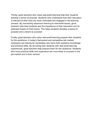 10 Qualities of a Good Teacher | PDF