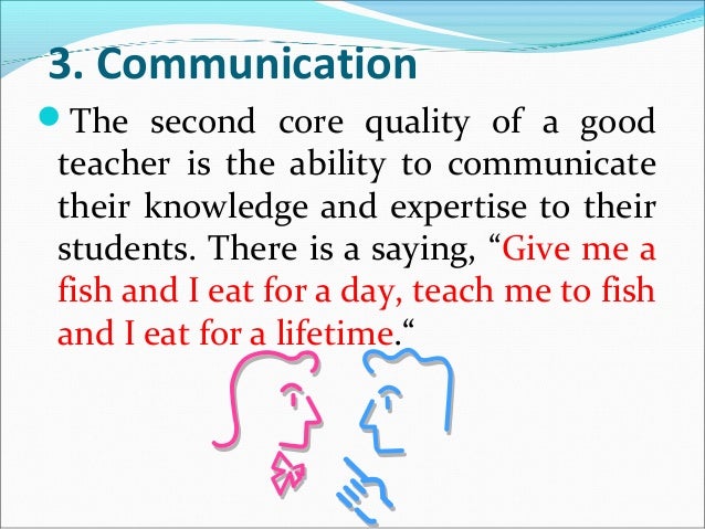 Characteristics of good teacher for an essay