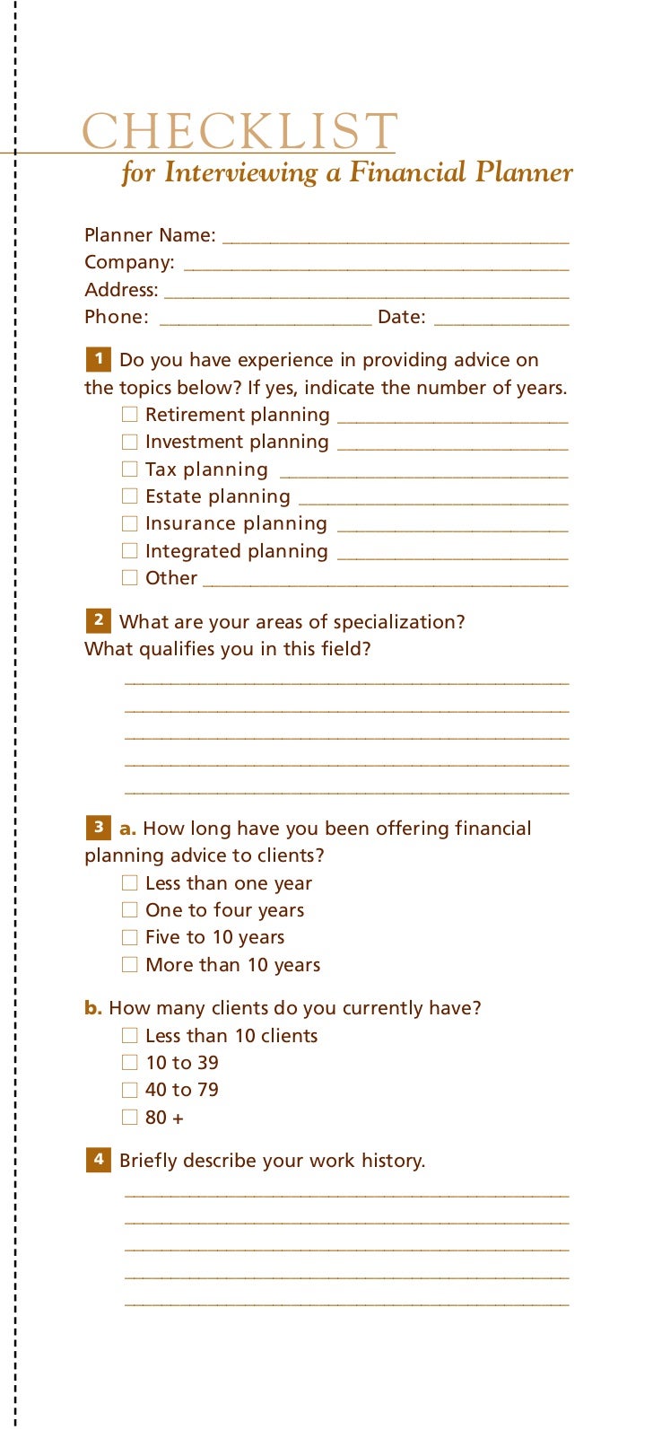 Questions To Ask When Choosing A Financial Planner